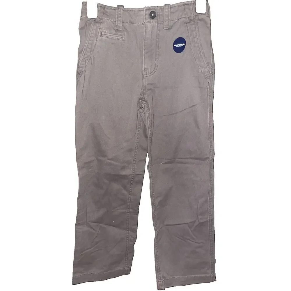 Gap Kids Boys Superplastic Adjustable Waist Khaki Pants Straight Fit Sz 8